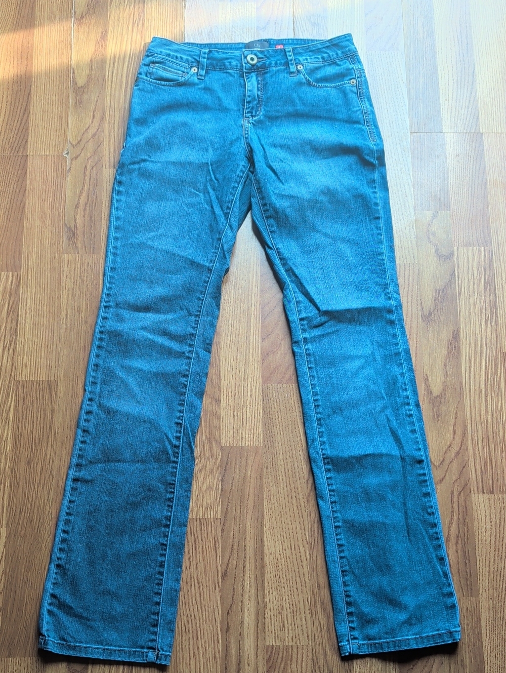 Christopher Blue Straight-Leg Denim Jeans in Blue
